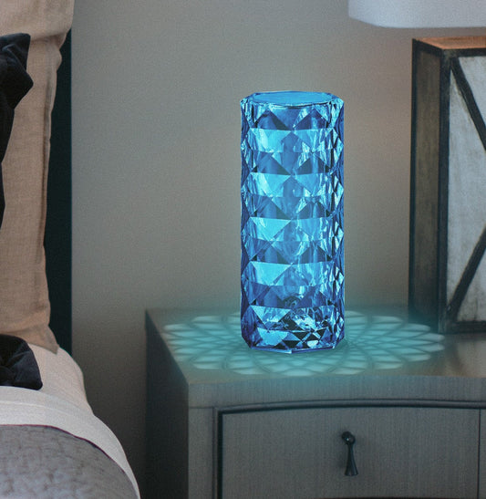 16 Color Changing Rose Crystal Diamond Table Lamp