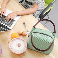 Thumbnail for Waterproof Nylon Zipper Portable Oxford Lunch Bag for Women