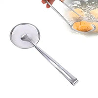 Thumbnail for Stainless Steel 2 in 1 Fry Tool Filter Spoon Snack Strainer with Clip