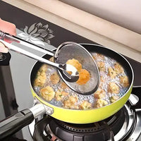 Thumbnail for Stainless Steel 2 in 1 Fry Tool Filter Spoon Snack Strainer with Clip