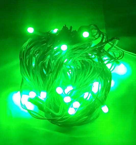 11 Meter 40 Still LED Green Power Pixel LED String Light | 36 Feet for Home Decor (Pack of 1)